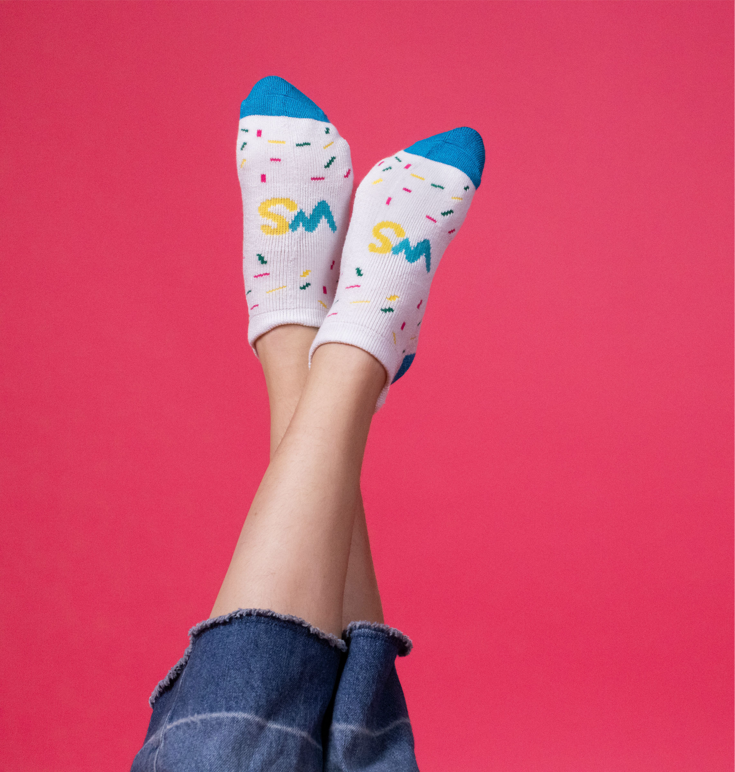 Whipper Snapper Socks; Viscose Bamboo Children Blue Sprinkles (4 Pack)