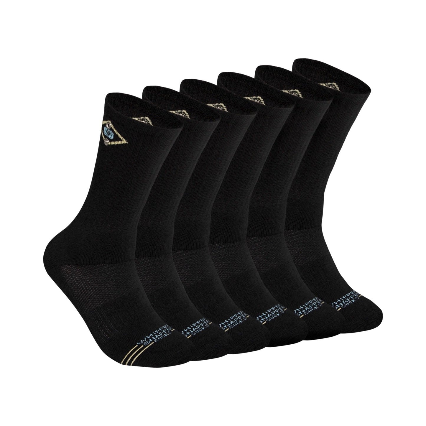 Whipper Snapper Socks: Men's Black Crew 2.0