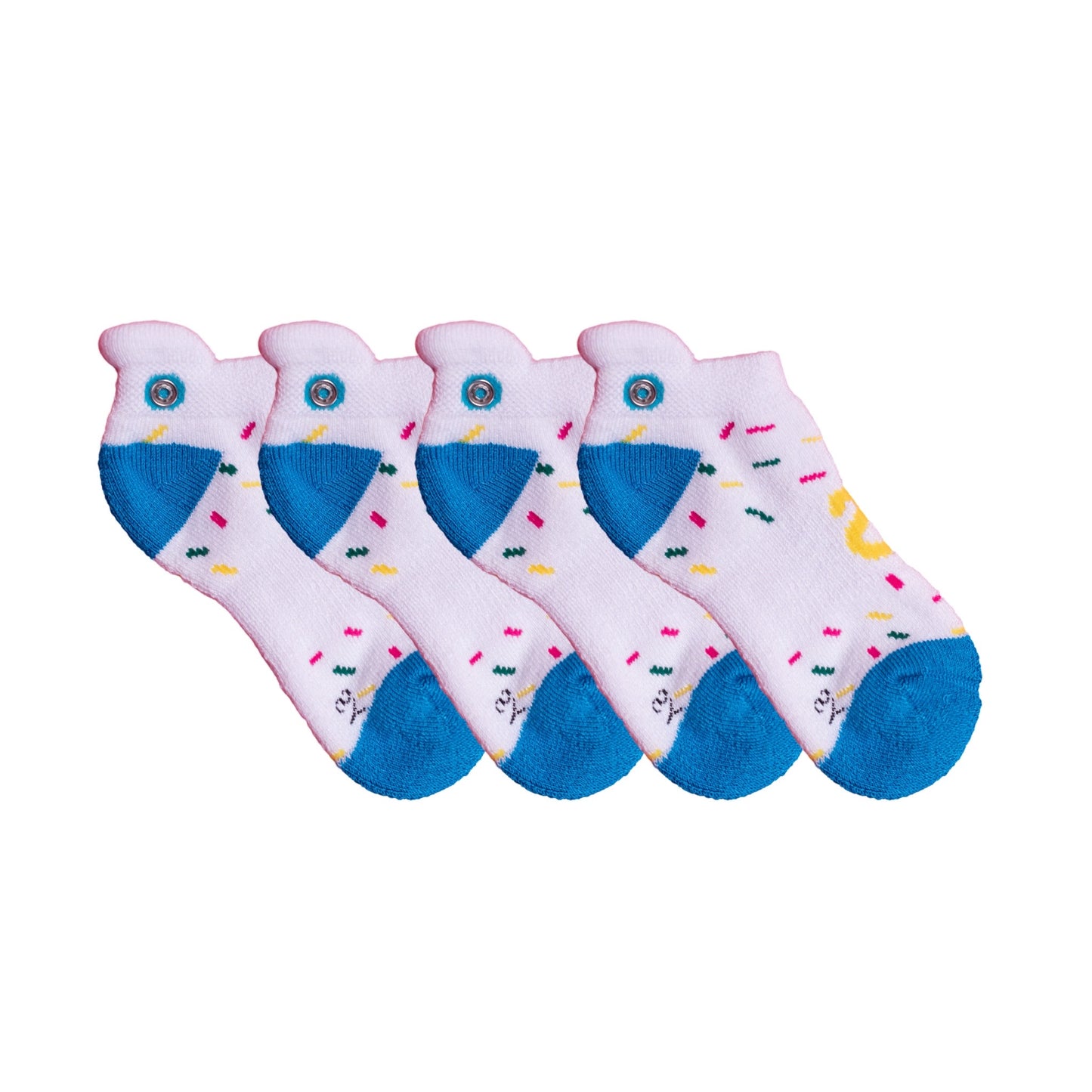 Whipper Snapper Socks; Viscose Bamboo Children Blue Sprinkles (4 Pack)