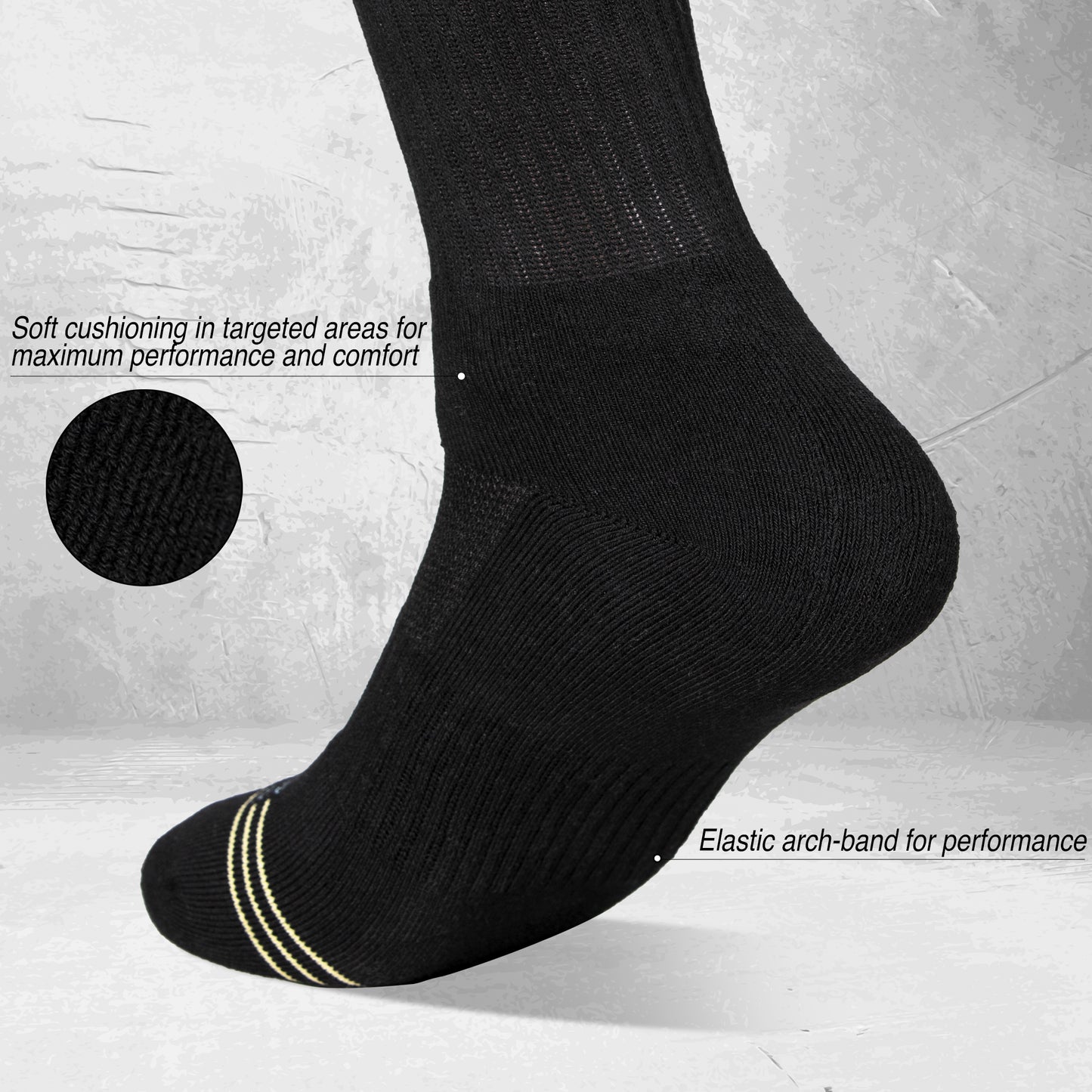 Whipper Snapper Socks: Men's Black Crew 2.0