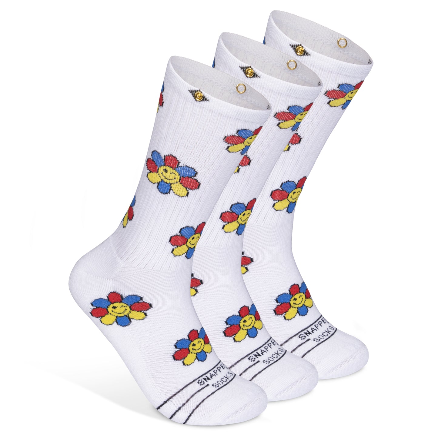 White Flower Bamboo Crew