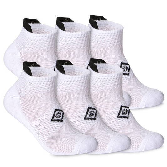 Whipper Snapper Socks; White Cushioned Cotton Ankle Socks