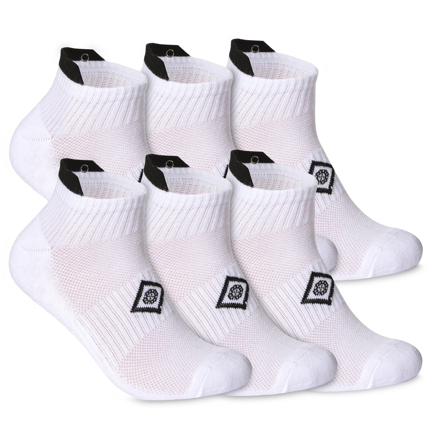Whipper Snapper Socks; White Cushioned Cotton Ankle Socks