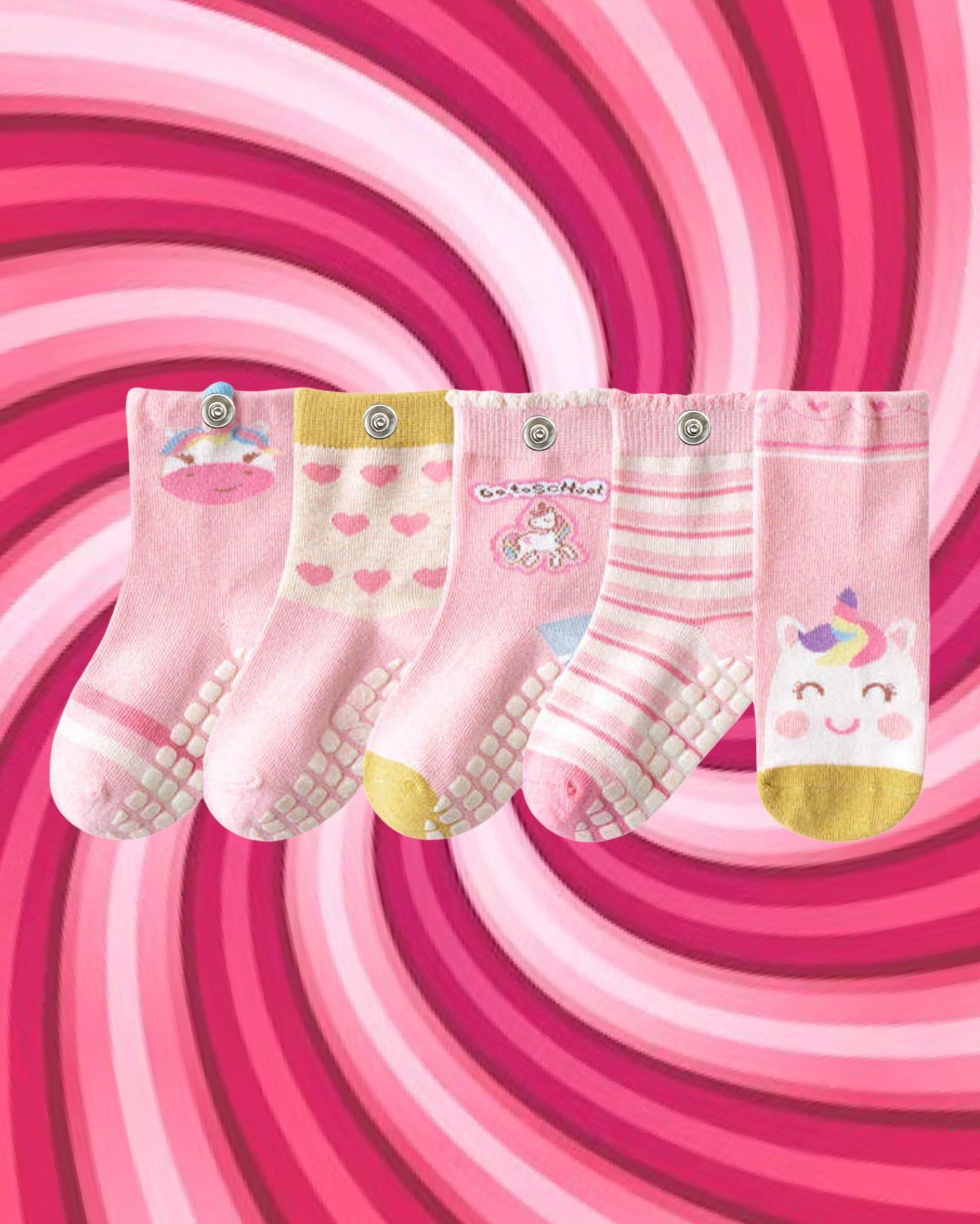 Wholesale Dragon & Unicorn Mismatched Non-Slip Socks for Kids for your  store - Faire