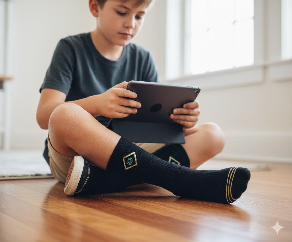 Kids Essentials Cotton Ankle Socks | Black 6-pack