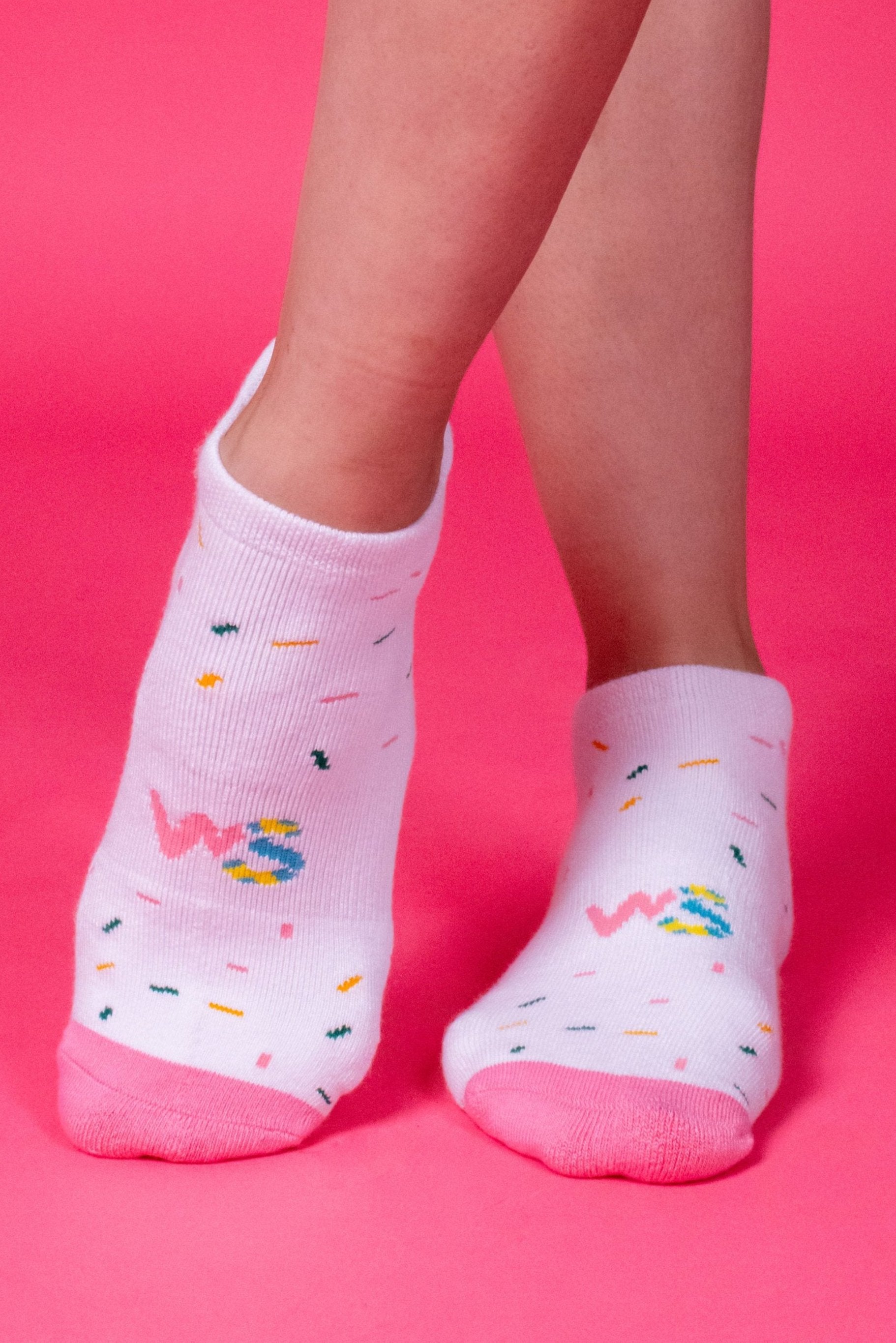 Whipper Snapper Socks, Pink and White Sprinkles